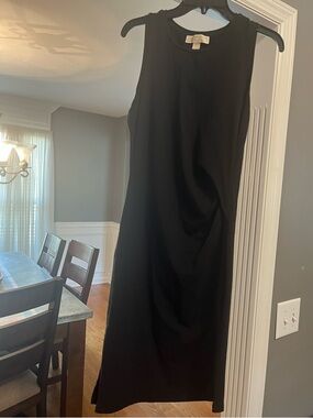 Michael Kors Black Sleeveless Midi Dress